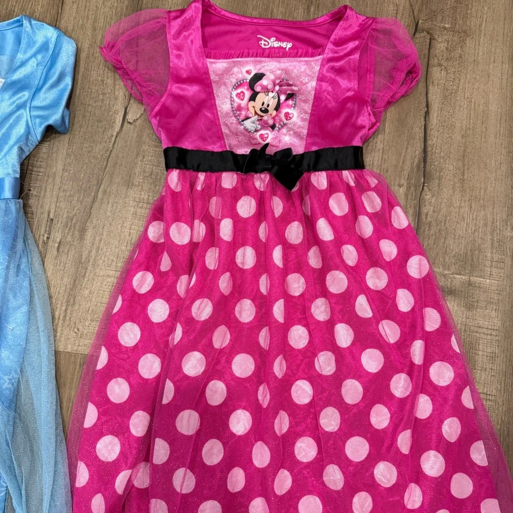 Disney Girls Frozen Elsa and Minnie Mouse Nightgown Bundle 2pc Pink Blue Size 6 - Picture 2 of 9